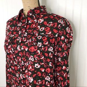 Lauren Ralph Lauren Floral Printed Blouse Size M